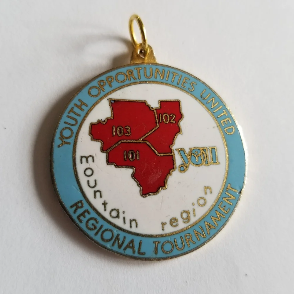 Vintage Volleyball pendant charm Youth opportunities united YOU